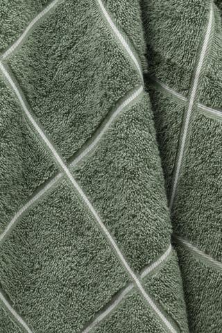 Cotton Jacquard Grid Hand Towel