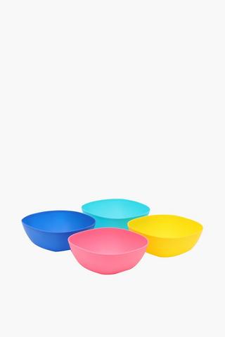 4 Pack Plastic Bowls