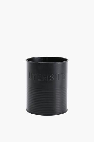 Galvanised Metal Utensil Holder