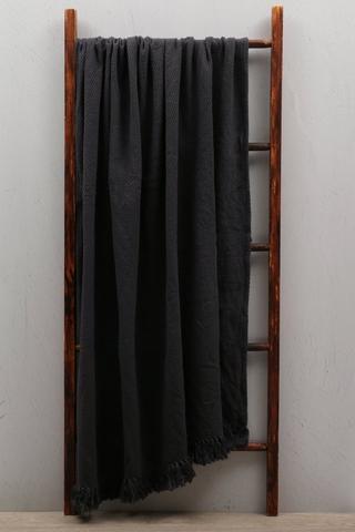 Cotton Basket Weave Throw, 140x180cm