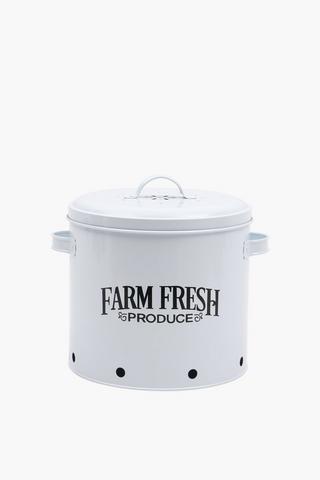 Farm Fresh Potato Storage Tin