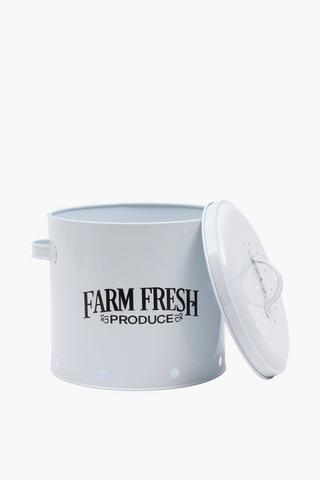 Farm Fresh Potato Storage Tin