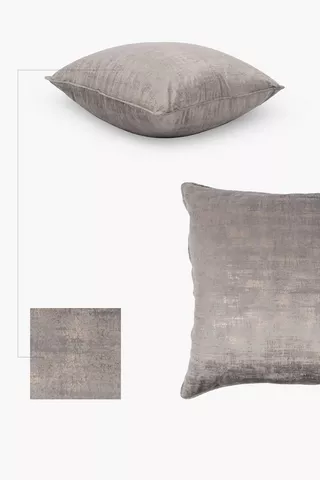Velvet Fleck Feather Scatter Cushion, 60x60cm