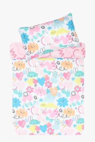 Soft Touch Sandy Squiggle Reversible Duvet Cover Set