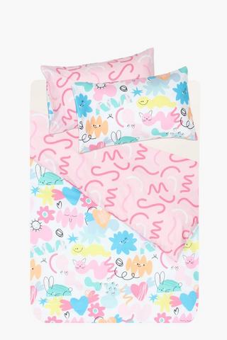 Soft Touch Sandy Squiggle Reversible Duvet Cover Set