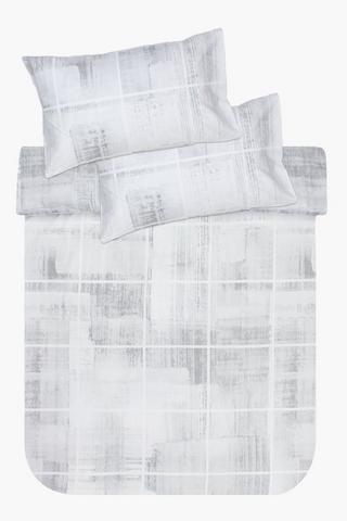 Premium Cotton Printed Abstract Check Duvet Cover Set