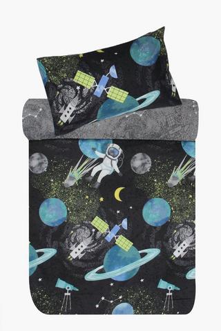 Soft Touch Space Travel Reversible Duvet Cover Set
