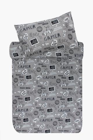 Soft Touch Eric Gamer Reversible Duvet Cover Set