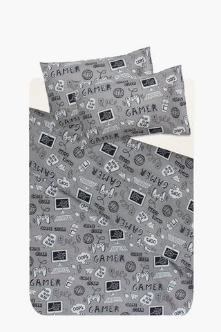 Soft Touch Eric Gamer Reversible Duvet Cover Set