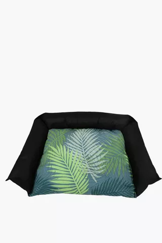 Palm Printed Pet Bed, Large