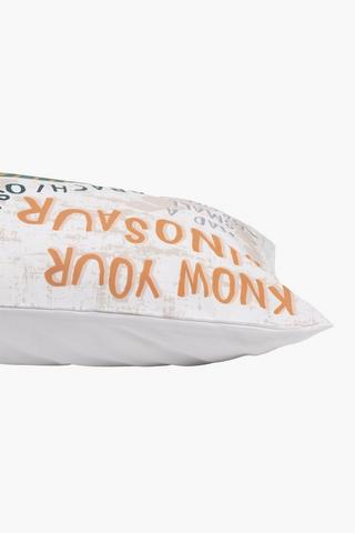 Soft Touch Printed Ryan Dinosaur Pillowcase