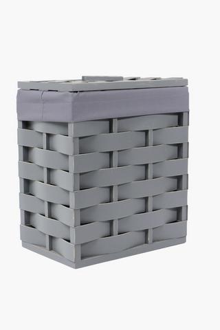 Wood Slatted Laundry Basket