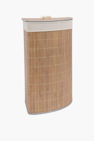 Corner Bamboo Laundry Basket