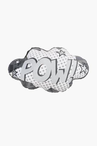 Shaped Pow Scatter Cushion, 52x33cm
