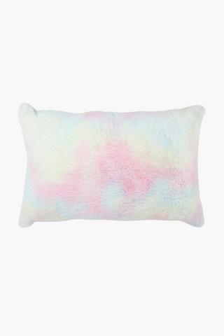 Faux Fur Tie Dye Floor Cushion, 80x120cm