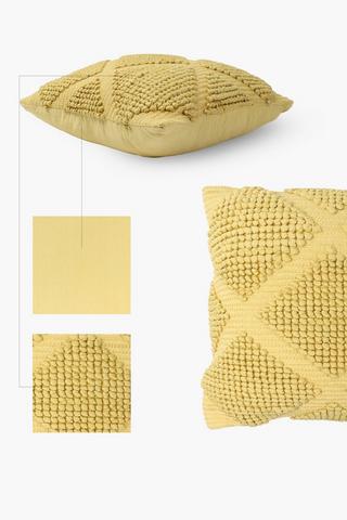 Textured Diamond Bobble Scatter, Cushion 50x50cm