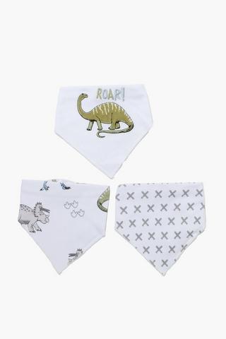3 Pack Remi Dino Bibs