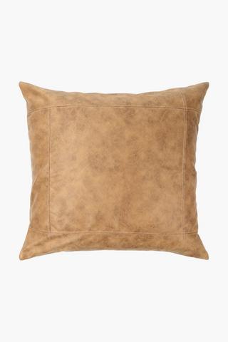 Pu Stitch Distressed Scatter Cushion, 50x50cm