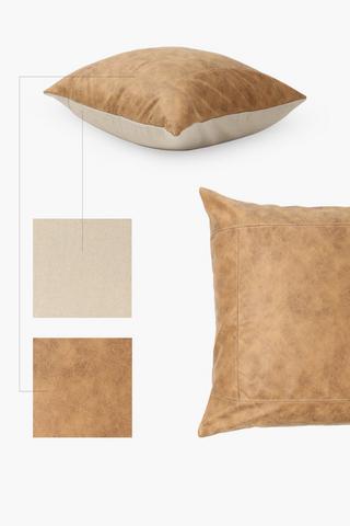 Pu Stitch Distressed Scatter Cushion, 50x50cm