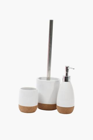 Woodpecker Ceramic And Cork Toilet Brush