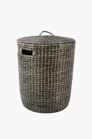 Rustic Dyed Natural Weave Laundry Basket