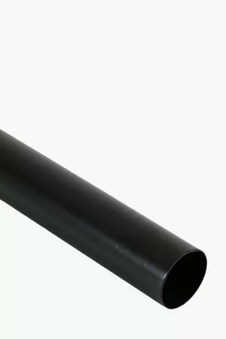Brushed Metal Satin Curtain Rod 1.5m, 25mm
