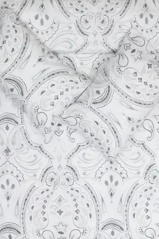Premium Cotton Sari Damask Baroque Duvet Cover Set