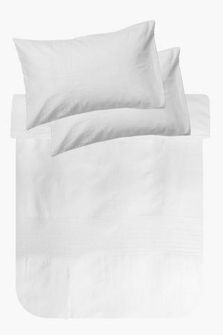 Premium 132 Thread Count Embroidered Lines Duvet Cover Set