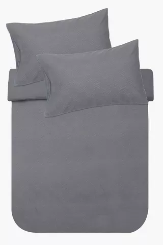 Soft Touch Pressed Geometric Duvet Cover Set