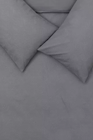 Soft Touch Pressed Geometric Duvet Cover Set