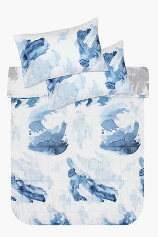 Soft Touch 8 Piece Abstract Water Colour Comforter Baleset