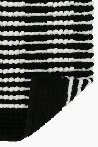 2 Piece Textured Twist Bobble Bath Mat Set