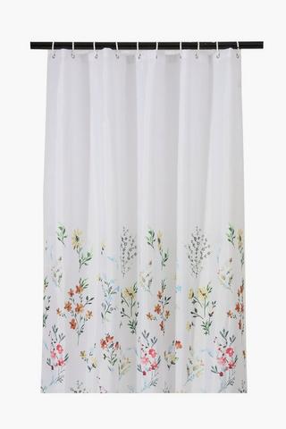 Printed Botanical Shower Curtain, 140x200cm