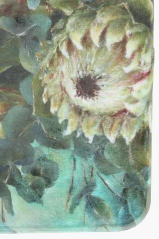 2 Piece Printed Botanical Bath Mat Set