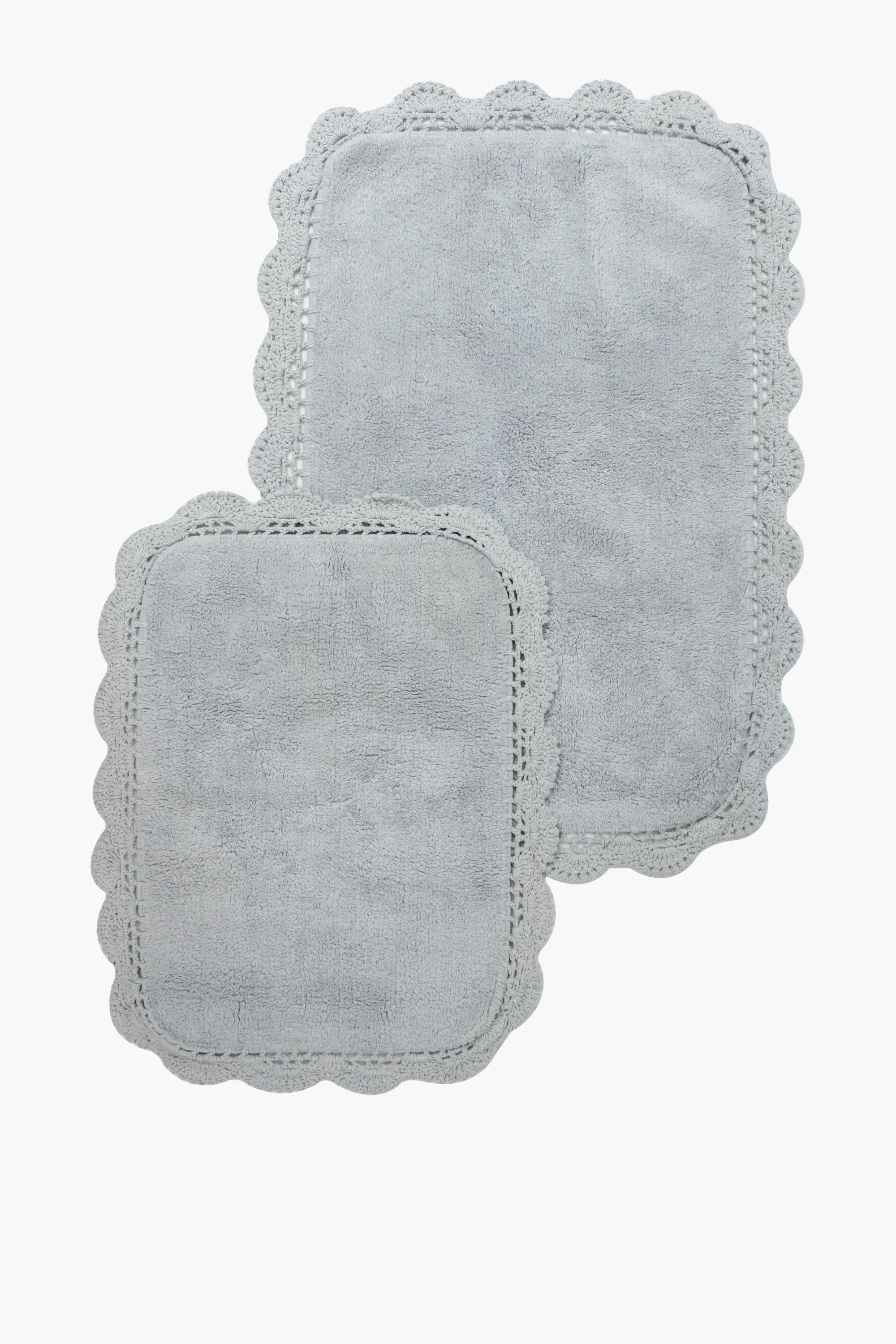 2 Piece Crochet Bath Mat Set