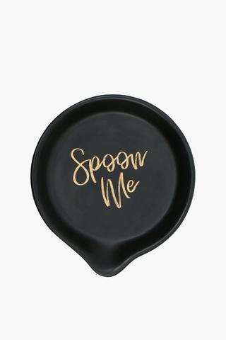 Matt Script Ceramic Spoon Rest
