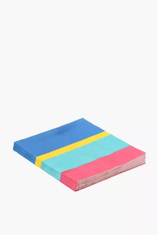 20 Pack Color Block Serviettes