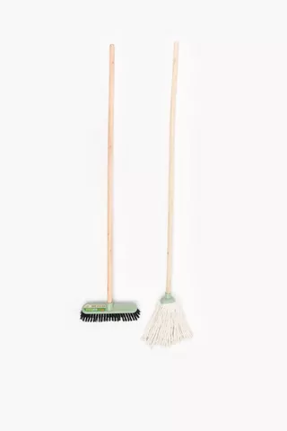 Broom And Mop Combo Set