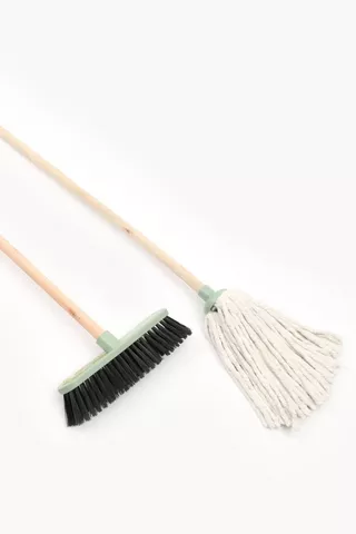 Broom And Mop Combo Set