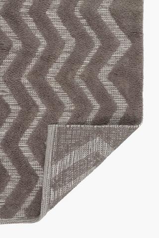 2 Piece Zig Zag Cotton Bath Mat Set