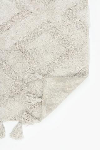 Tufted Cotton Tassel Bath Mat,70x110cm