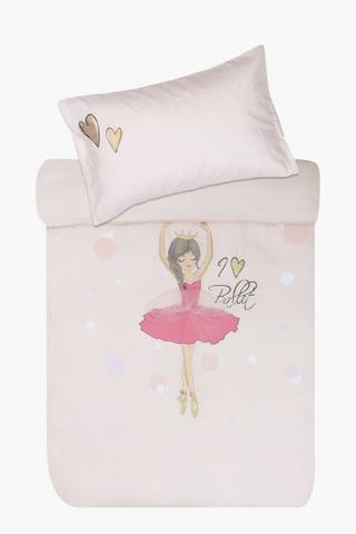 Soft Touch Ballet Reversible Duvet Cover Set