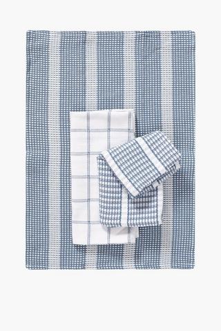 3 Pack Premium Stripe Cotton Tea Towels