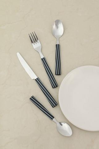 16 Piece Stripe Cutlery Set