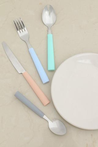16 Piece Pastel Cutlery Set