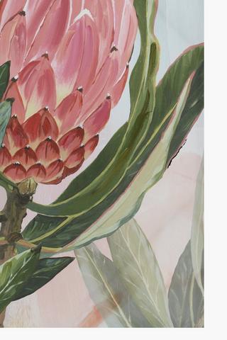 Protea Embossed Canvas, 80x80cm