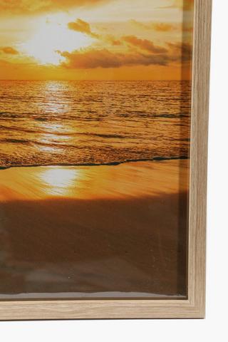 Framed Sunset Canvas, 40x60cm