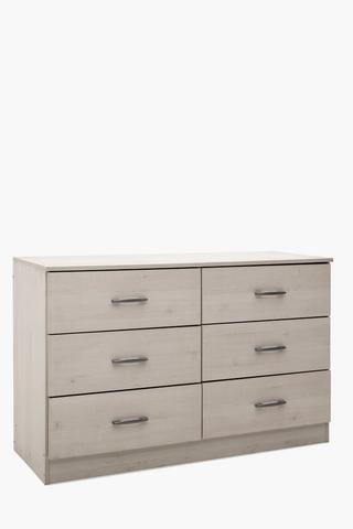 Studio 6 Drawer Low Unit,135x45x80 cm