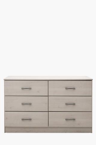 Studio 6 Drawer Low Unit,135x45x80 cm
