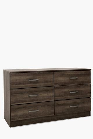 Studio 6 Drawer Low Unit, 135x45x80 cm